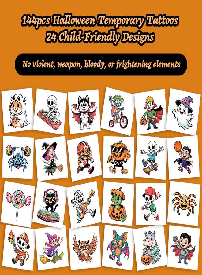 Waybla 144PCS Halloween party favors for Kids – 24 Unique Kid-Friendly Designs – Trick or Treat Handouts, Classroom Exchange, Party Favors - Image 2